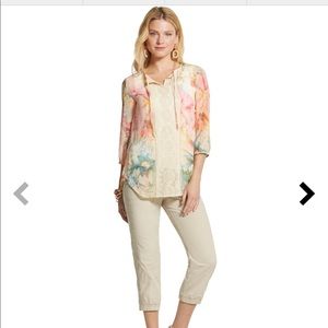Chico's Diffused Floral Lynelle Sz 3(16-18XL) NWT